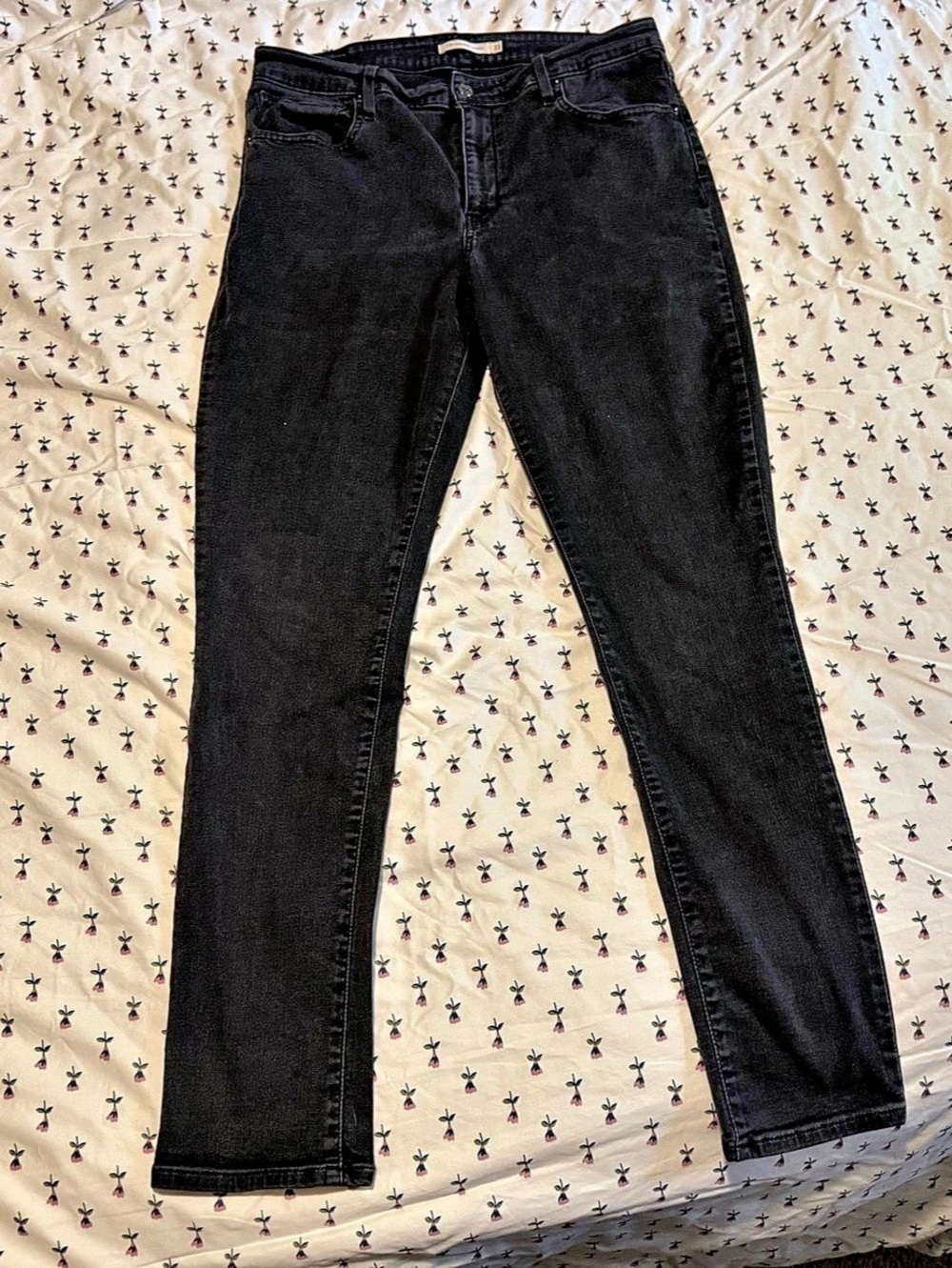 Levi's 721 High Rise Skinny High Rise Skinny Jeans Black Waist 33